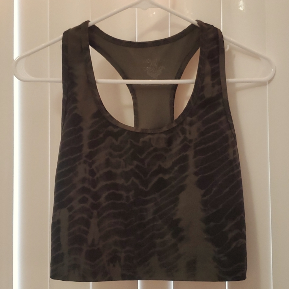 Workout crop tank top
